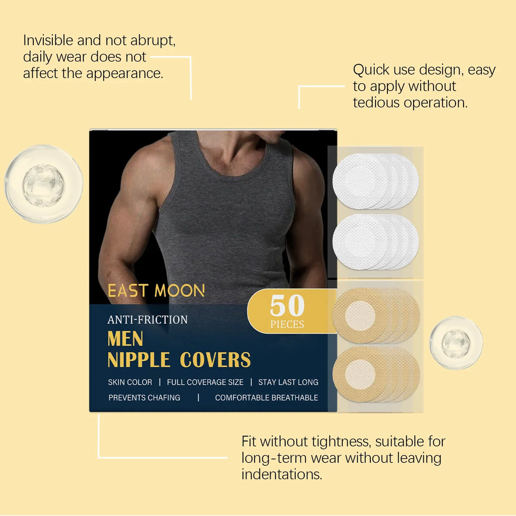 Men's Waterproof Nipple Cover Stickers for Running | 50pc