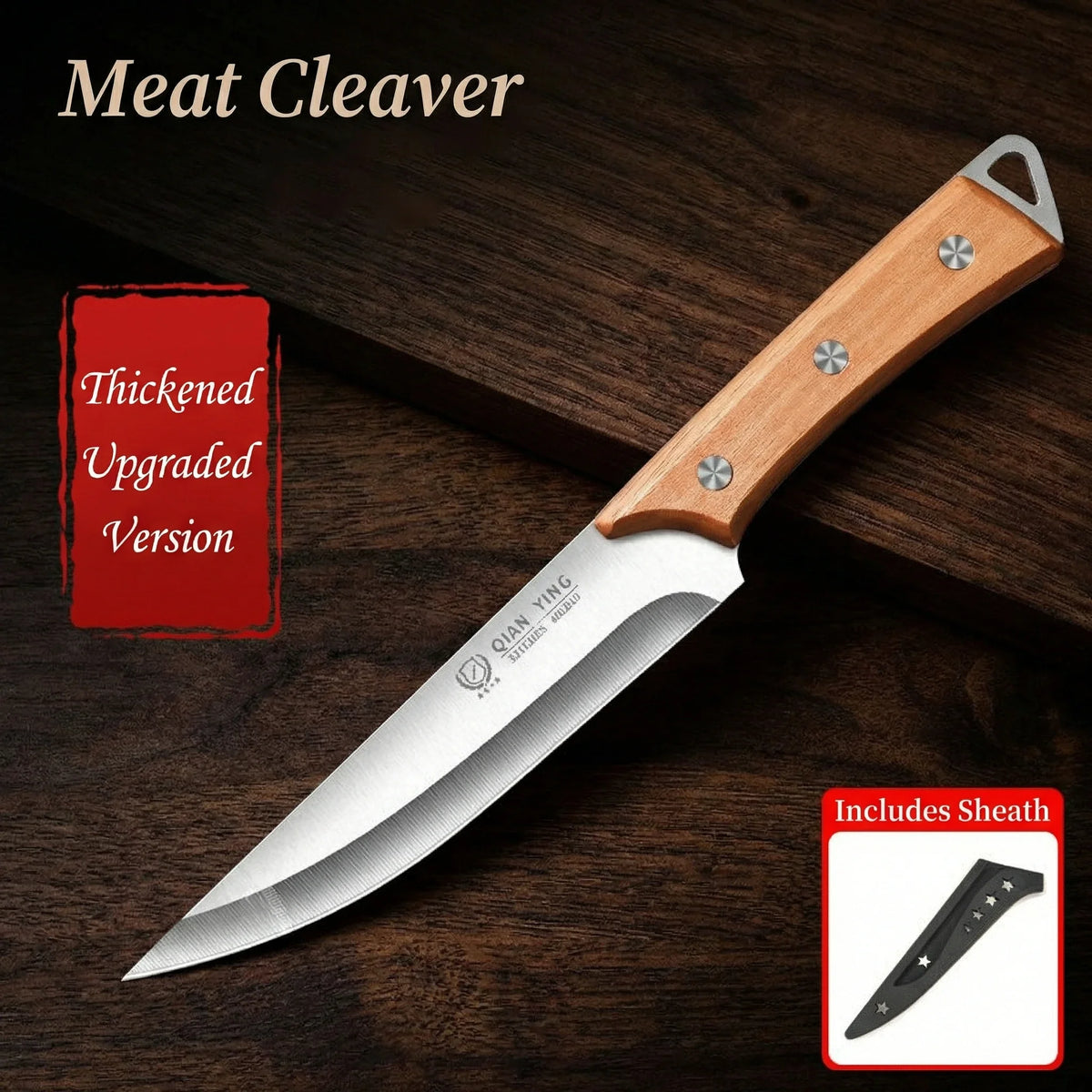Professional Boning Knife – Sharp Blade & Wood Handle | 22cm