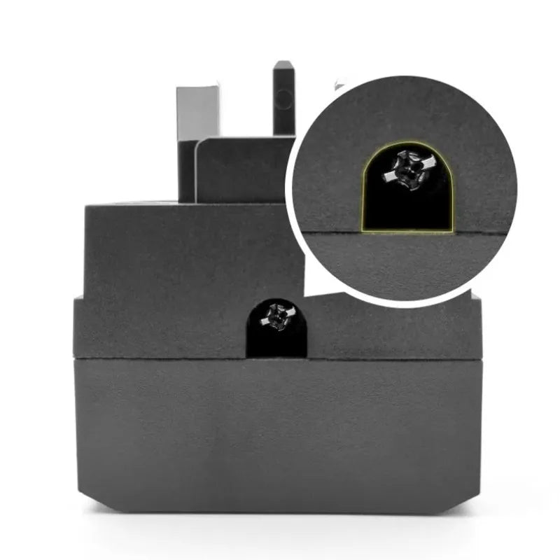 EU 2-Pin to UK/Singapore Type G Plug Adapter – 13A Fuse