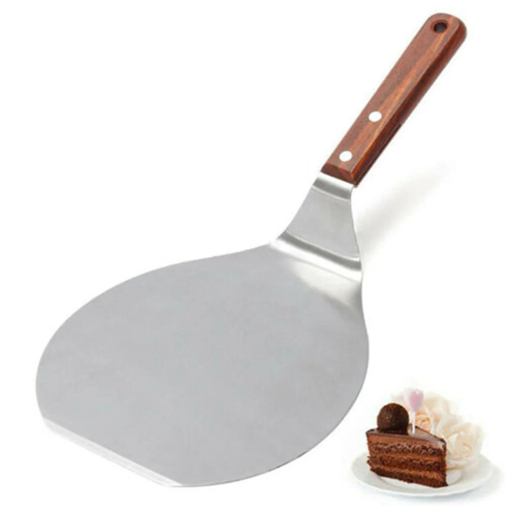 Stainless Steel Pizza Peel & Spatula with Wooden Handle