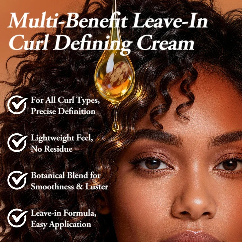 LEWEDO 280ml Black Castor Oil Curl Defining Styling Cream