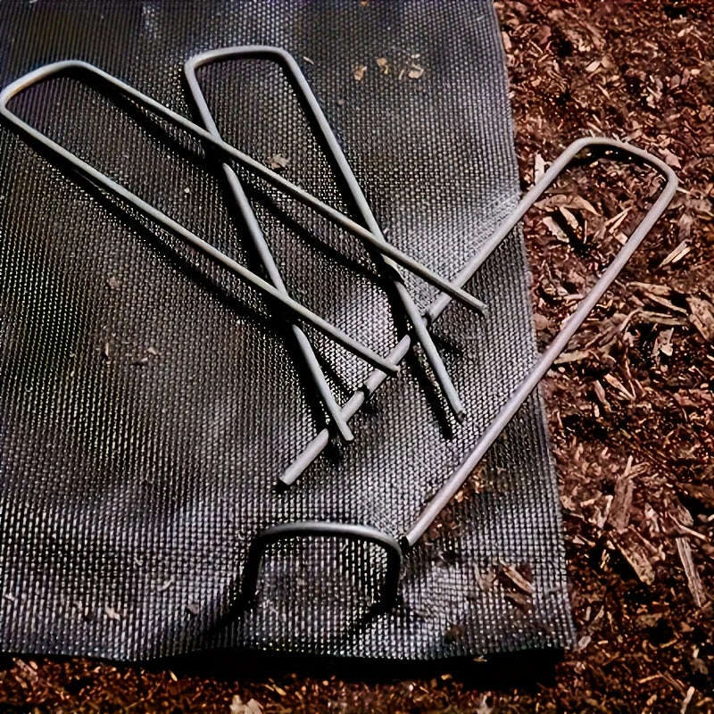 Heavy Duty U-Shaped Garden Stakes & Landscape Pins 25/50 Pcs