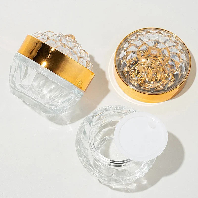 50g Diamond Lid Glass Acrylic Cosmetic Jar – Refillable