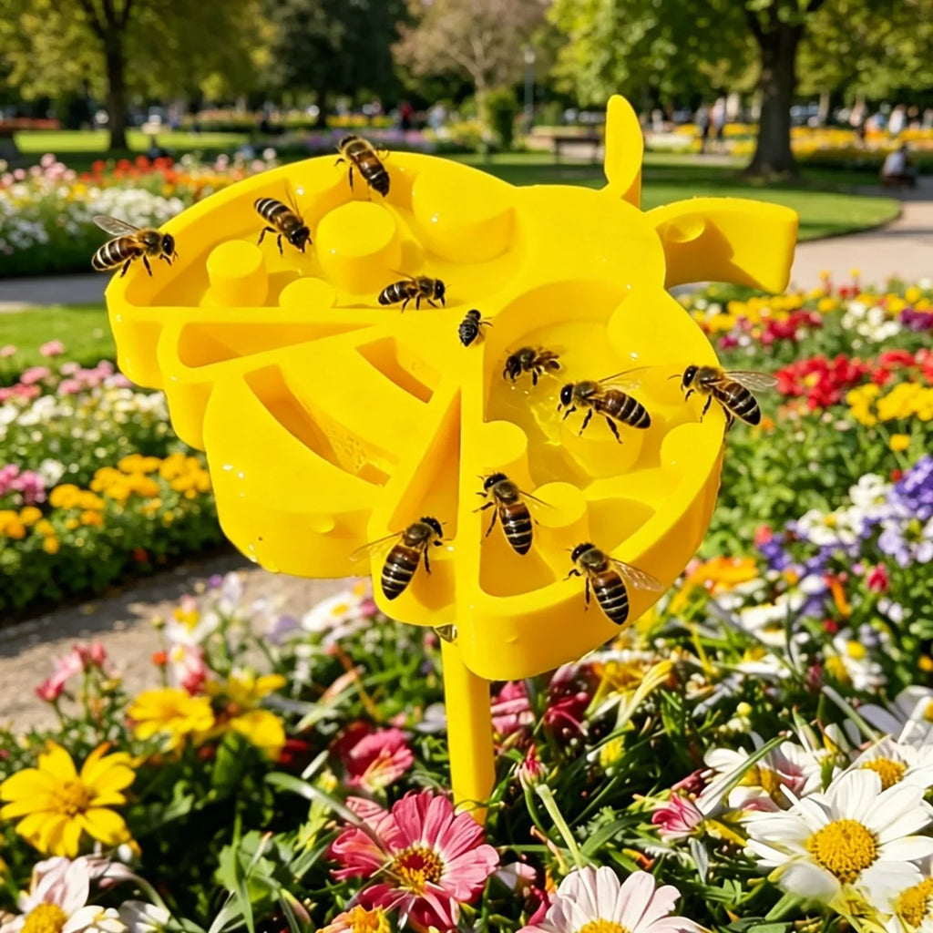Cute Bee Water Feeder Garden Ground Plug | Pollinator Decor