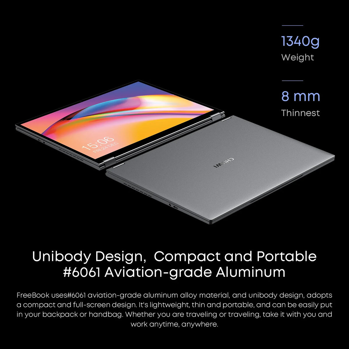 CHUWI FreeBook 2-in-1 Laptop 13.5" Touch Intel N150 16GB 512GB