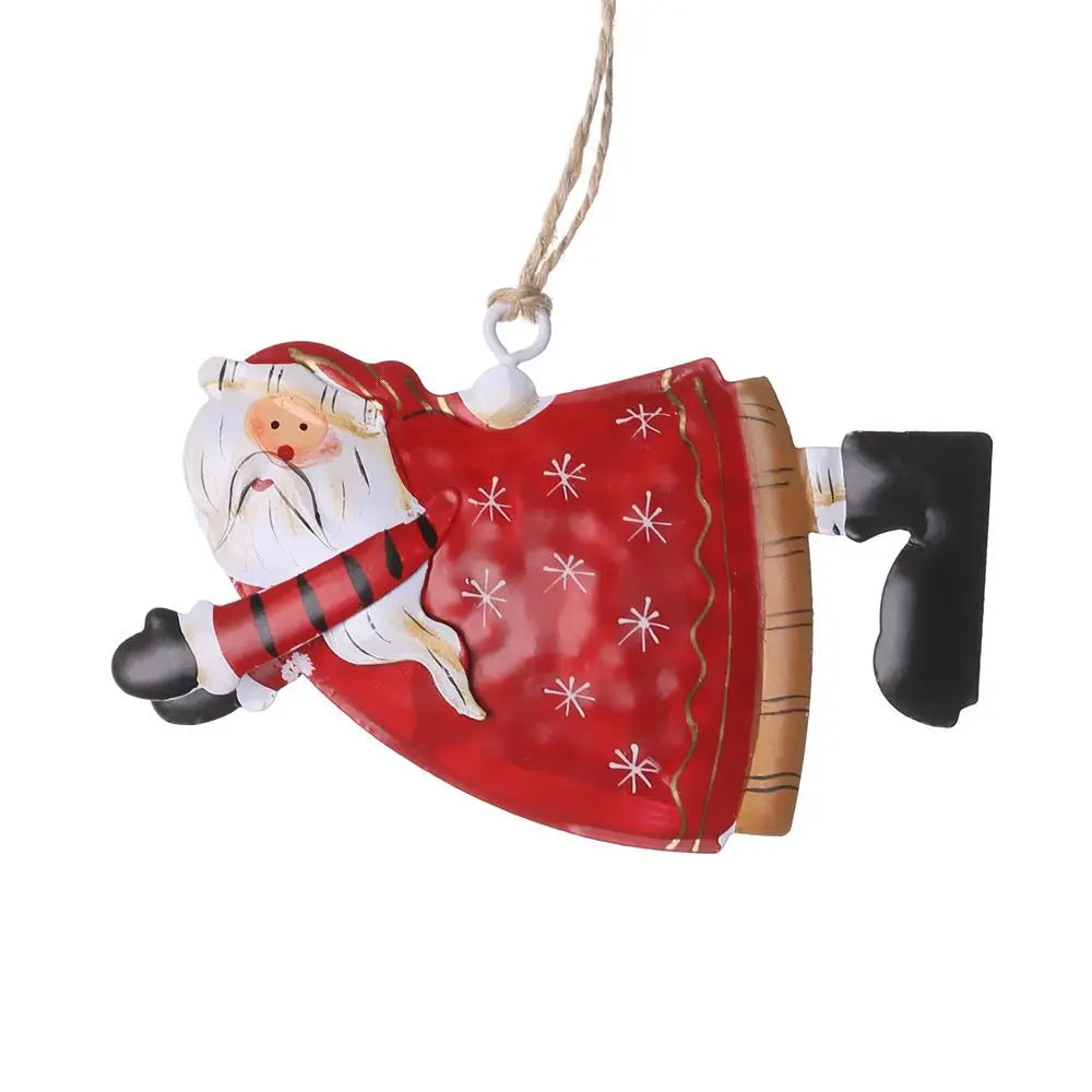 Wrought Iron Christmas Hanging Ornaments – Angel & Santa