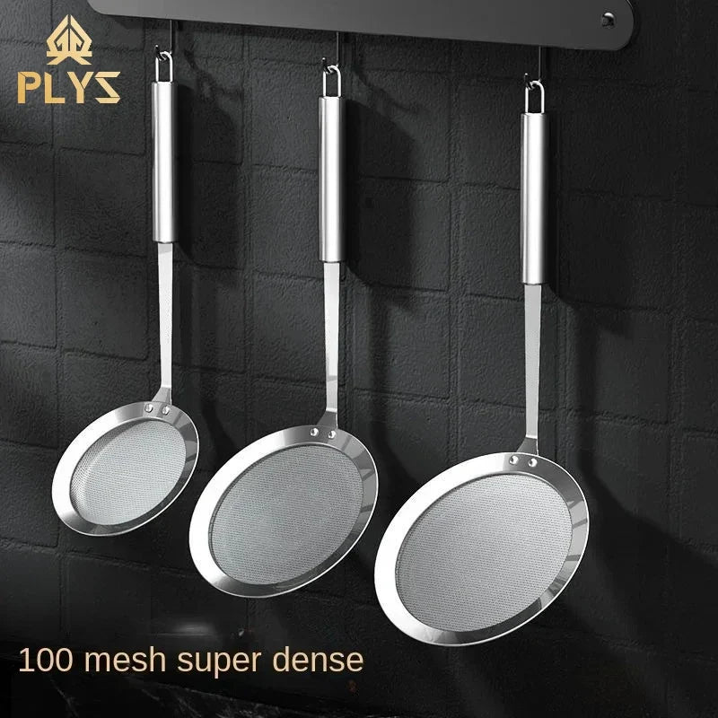 Stainless Steel Fat Skimmer Spoon – Fine Mesh Food Strainer