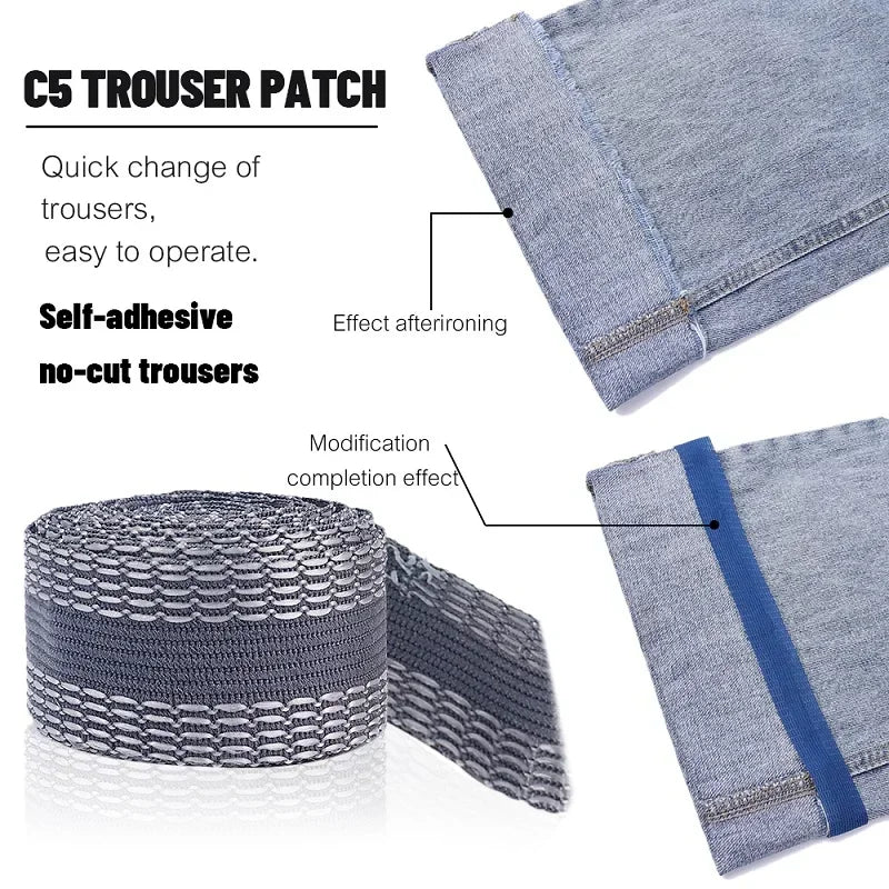 Iron-On Hem Tape – No-Sew Trouser & Fabric Hemming