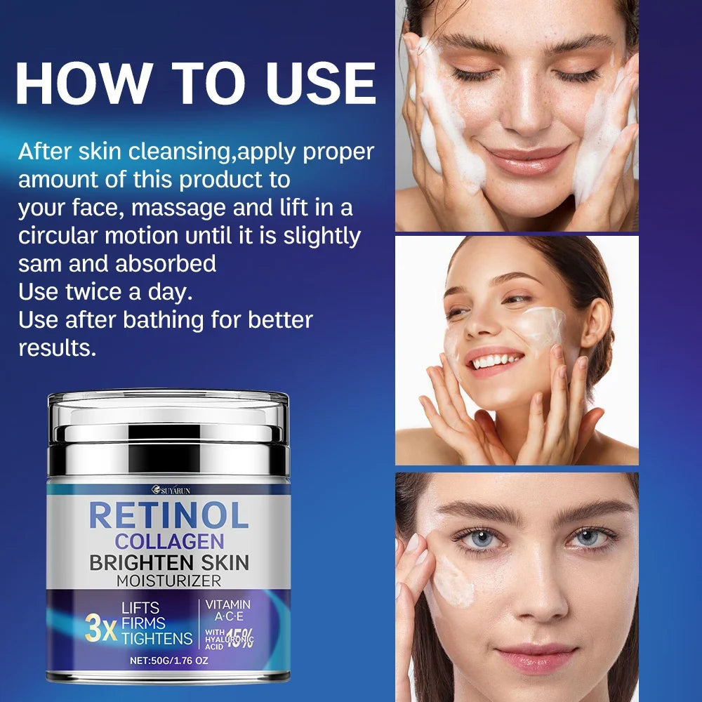 SUYARUN Retinol & Collagen Face Cream – Anti-Aging Moisturizer