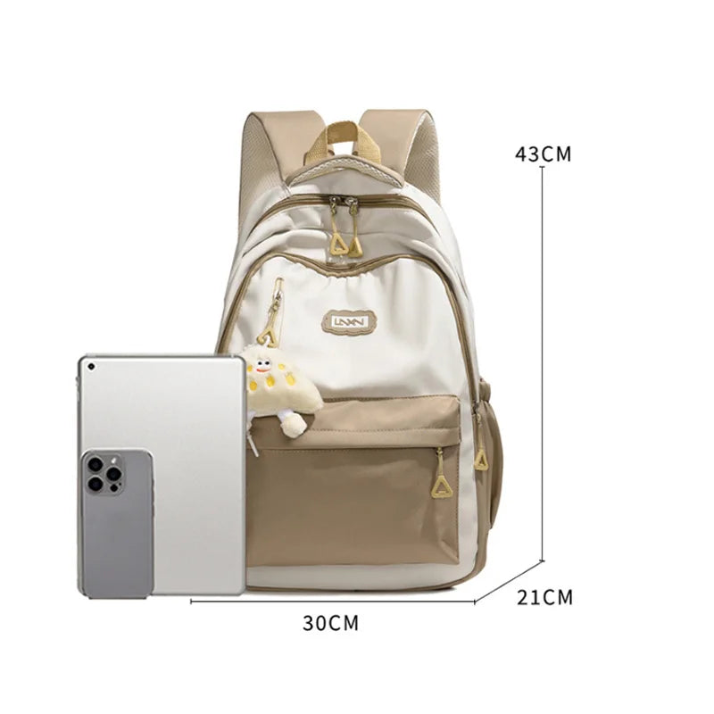 Large Capacity Unisex School Backpack – Multi-Pocket Student Bag