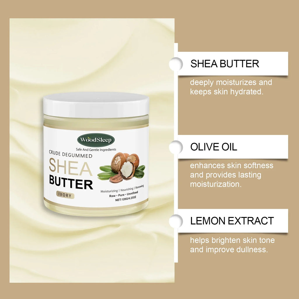 WoodSleep Shea Butter Body Cream – 48Hr Deep Hydration 120g