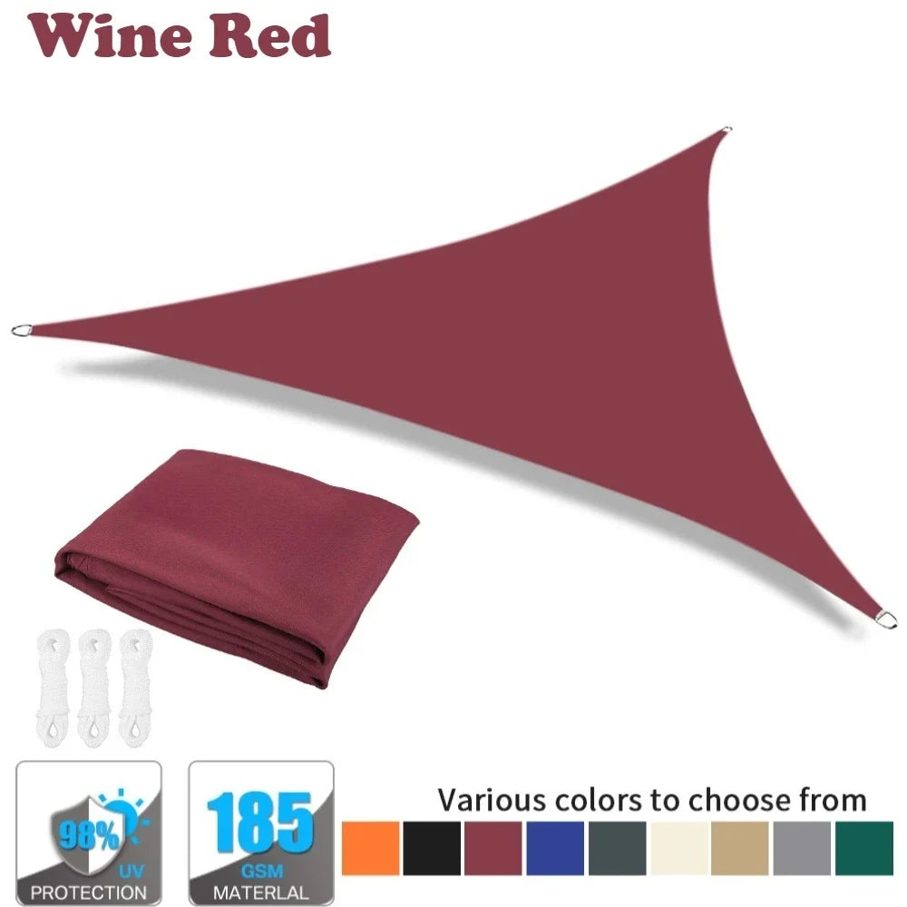 Triangle Sun Shade Sail Canopy 98 UV Block Shelter Cover Outdoor