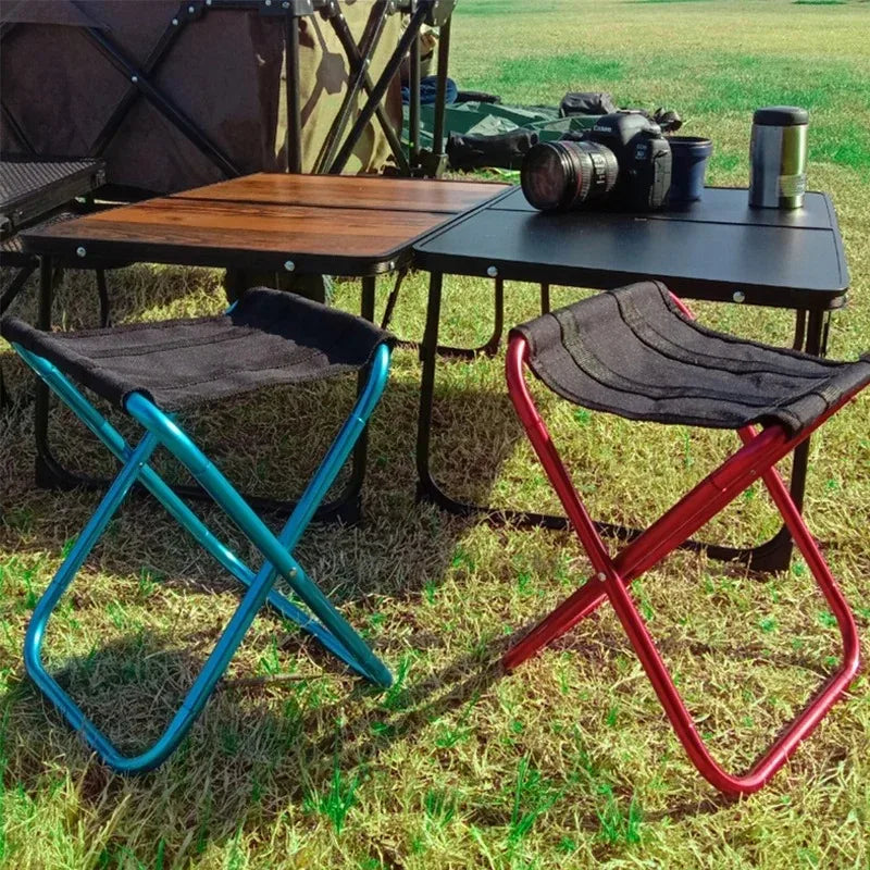 Golden Aluminum Folding Camping Chair with Carry Bag