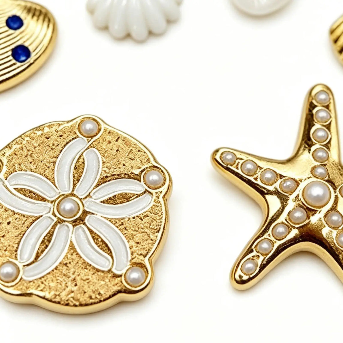 Sea Shell Slipper Charms – 6-Piece Sandal Decoration Set