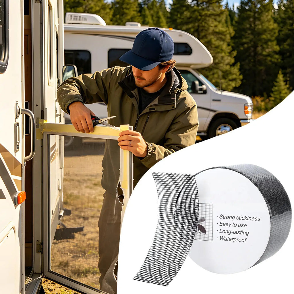 Window Screen Repair Tape Strong Adhesive Cuttable Universal Mend