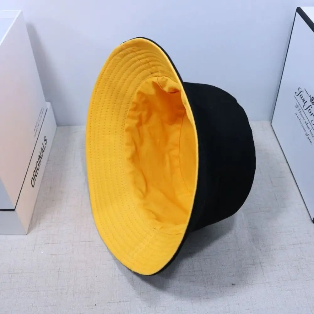 Double-Sided Bucket Hat – Foldable Wide Brim Sun Cap Unisex