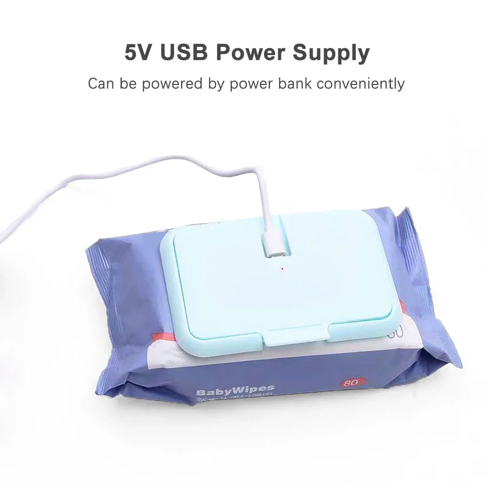 Portable USB Baby Wipe Warmer | Travel Wipes Heater