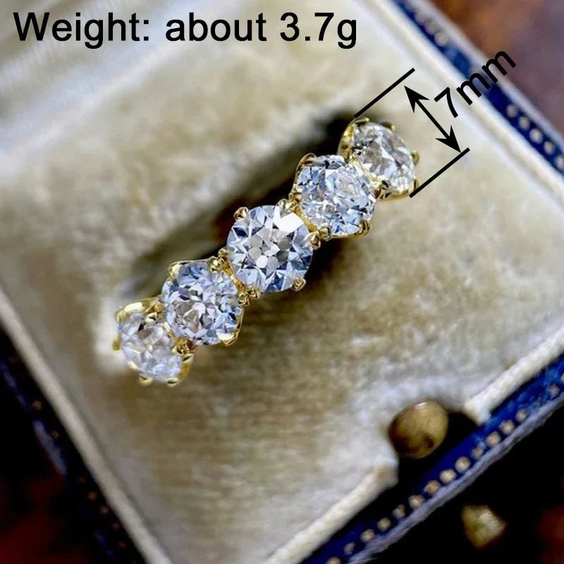 Huitan CZ Wedding Band Ring – Dazzling Cubic Zirconia Women
