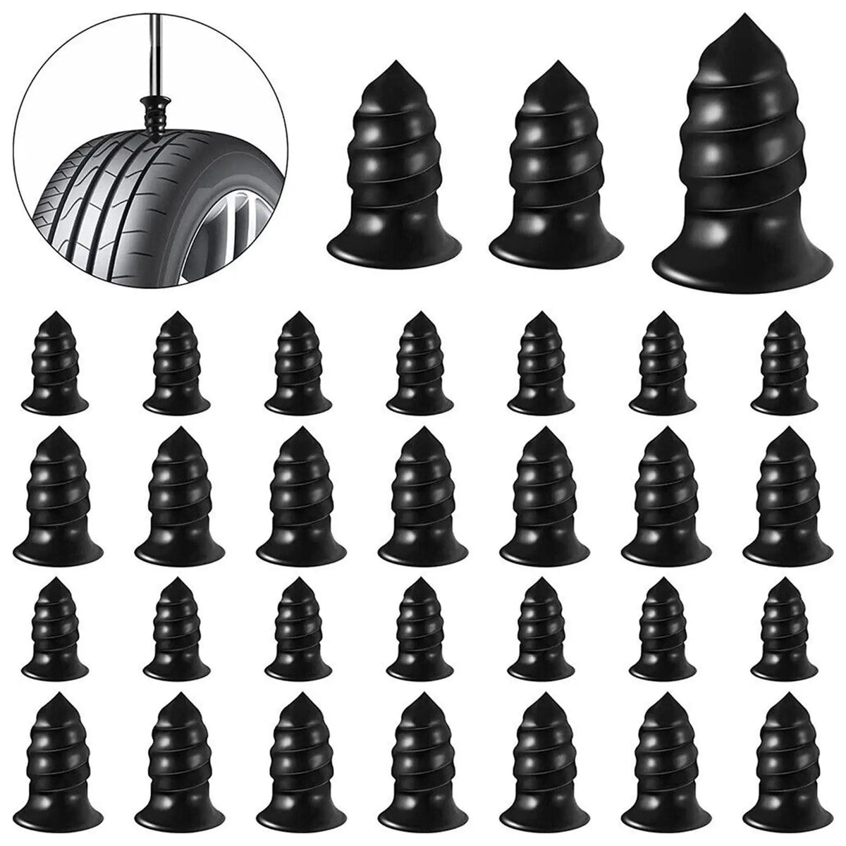 Motorcycle Bicycle Car Tubeless Tire Repair Rubber Screws Emergency