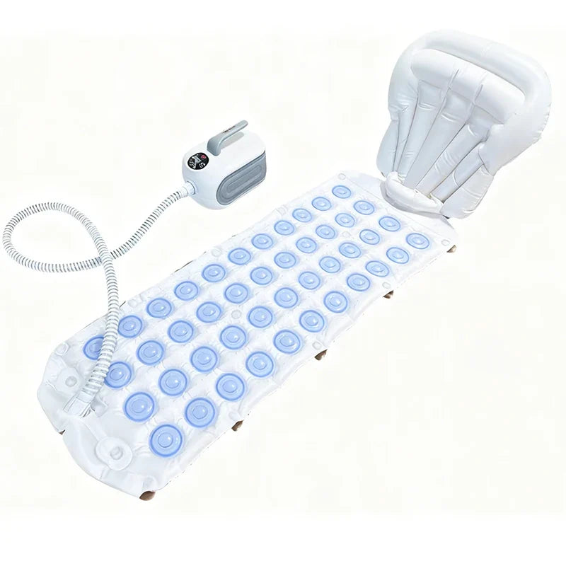 Spa Bubble Bath Massager Mat with Remote & Inflatable Pillow