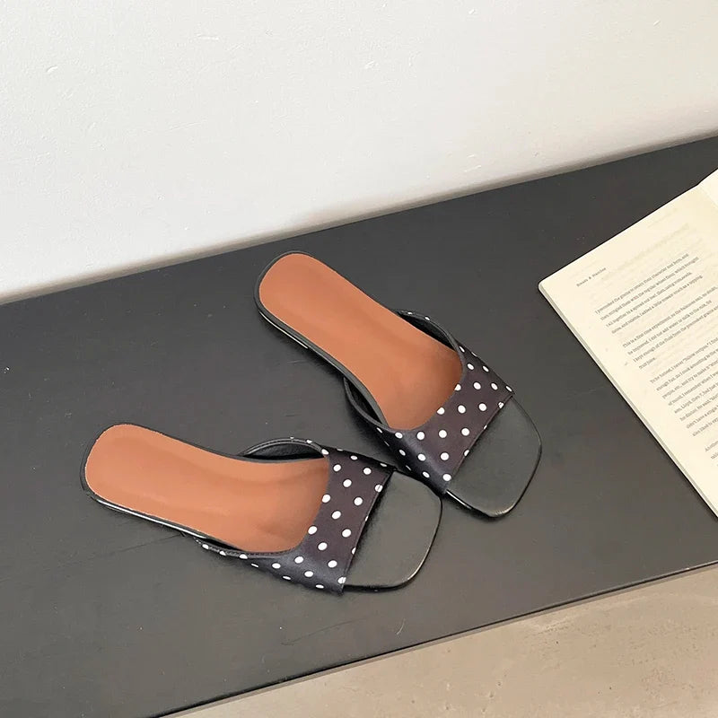 Women's Open Toe Flat Slides – Slip-On Summer Fashion Slippers