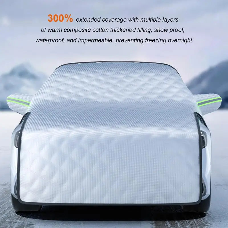 Car Snow Cover Lengthened Sun-proof Dustproof Frost Guard Reflective