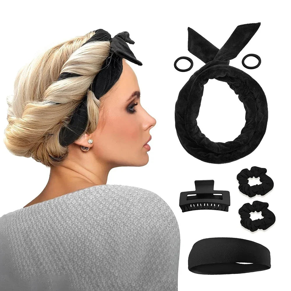 Heatless Curls No Heat Curlers Overnight Headband Women Lazy Curler