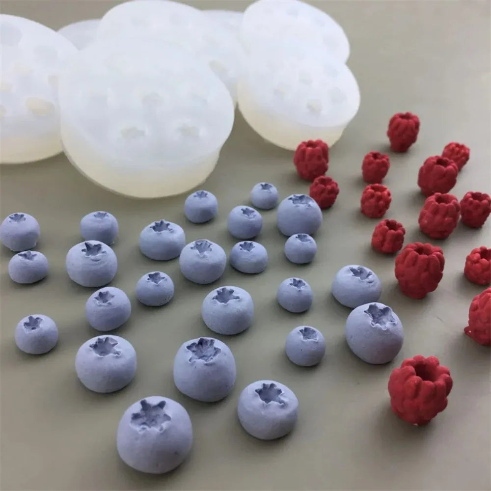 3D Fruit Silicone Mold – Blueberry Raspberry Candle & Baking
