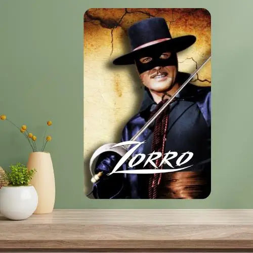 Zorro Classic TV Show Metal Poster Sign – Vintage Wall Art