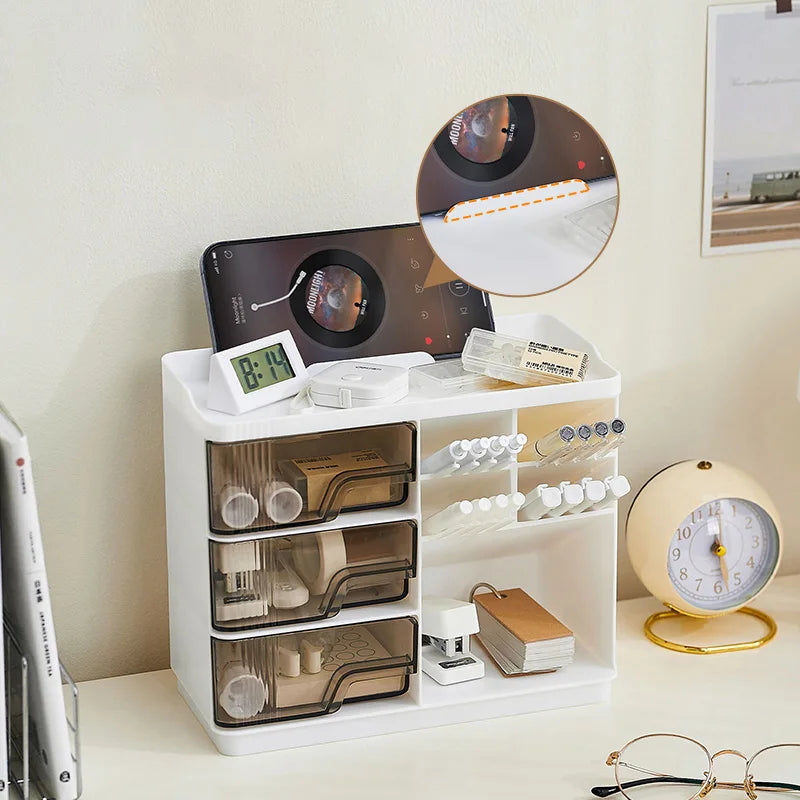 Desktop Stationery Storage Box Multi-layer Large Space Design Easy