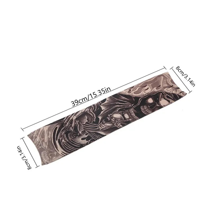 Tattood Sleeve Floral Arm Tattoo Seamless Outdoor Cycling Sun
