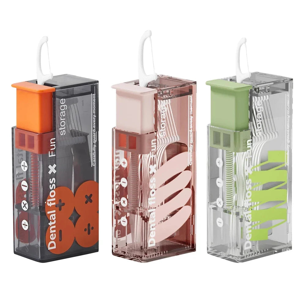 Automatic Dental Floss Storage Box Pop-up Dispenser Oral Hygiene Care