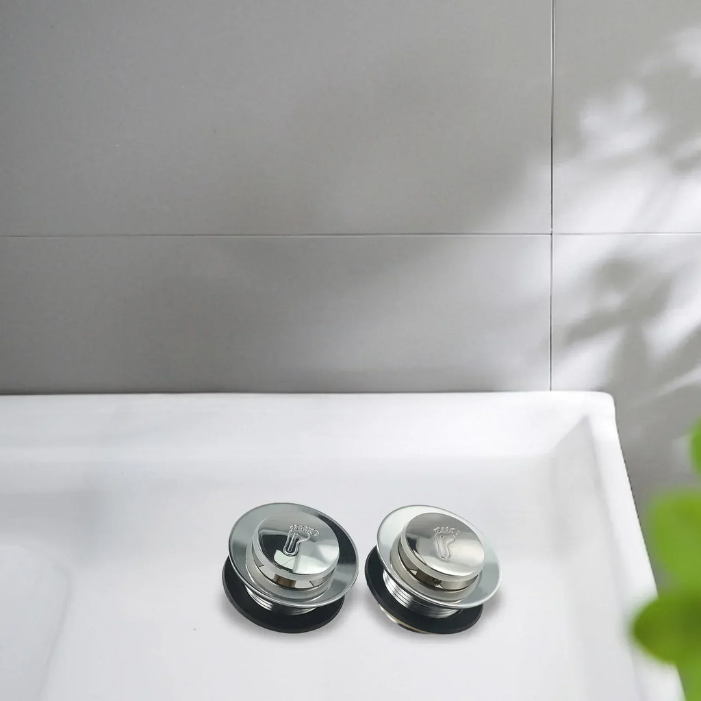Brass Push-Button Bathtub Pop-Up Drain | Tub Replacement Part