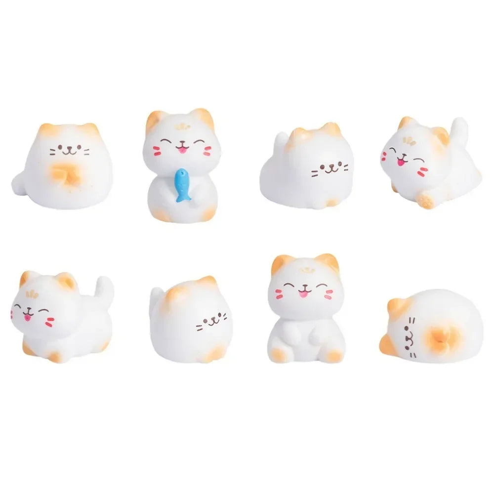 Mini Cats Ornament Fairy Garden Kitten Statue Kids Children Baby Room