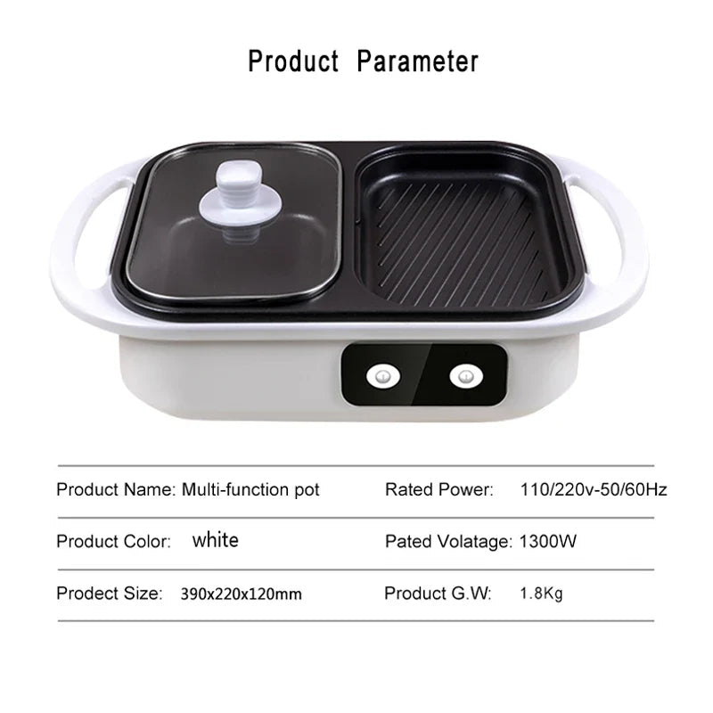 BALASHOV 2-in-1 Electric Hot Pot & Grill – Mandarin Duck Cooker