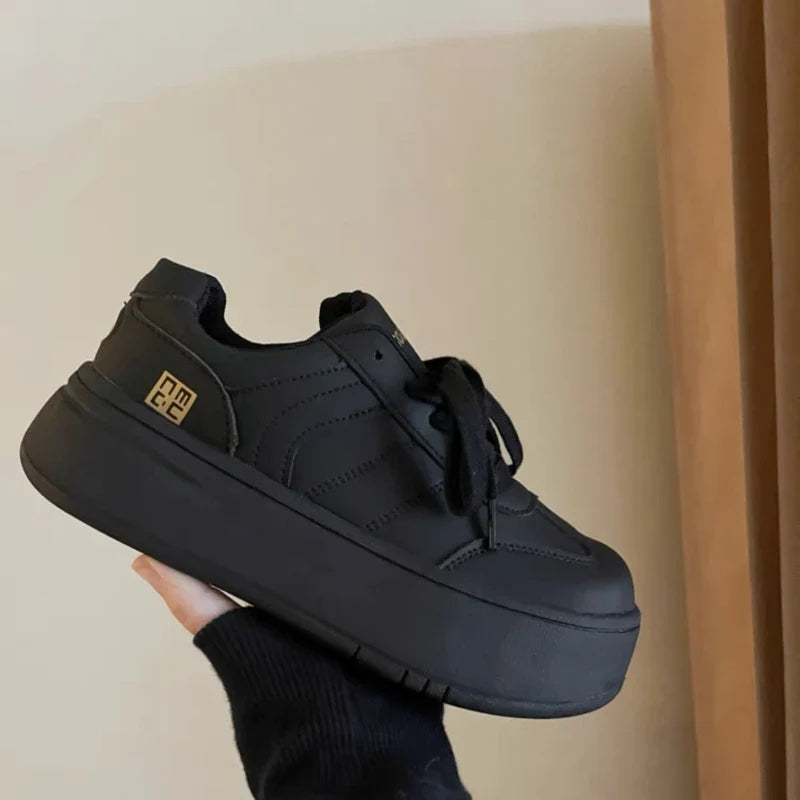 YEAE Women's Chunky Platform Lace-Up Casual Sneakers