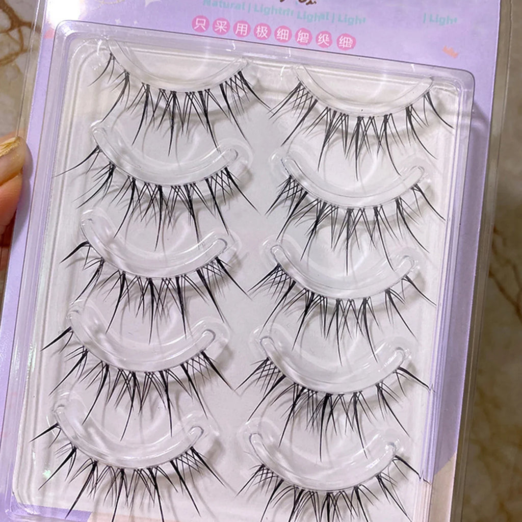 5 Pairs Sunflower Wispy False Eyelashes – Anime Manga Lashes