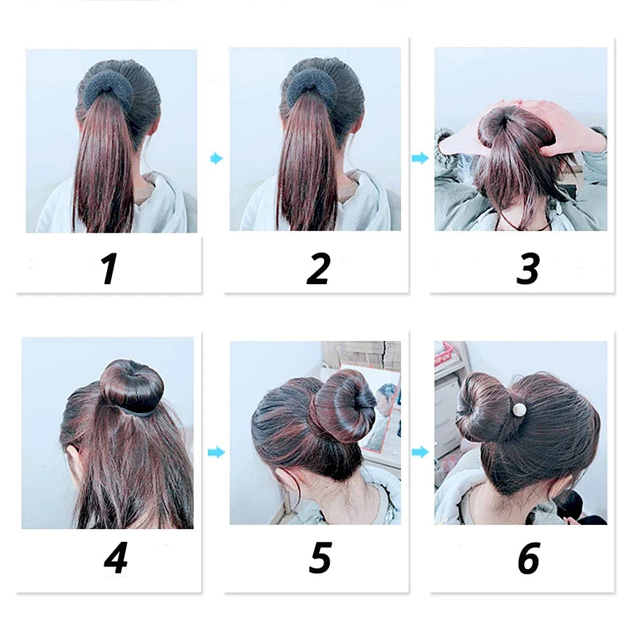 Donut Hair Bun Maker – Foam Bun Shaper for Women & Girls