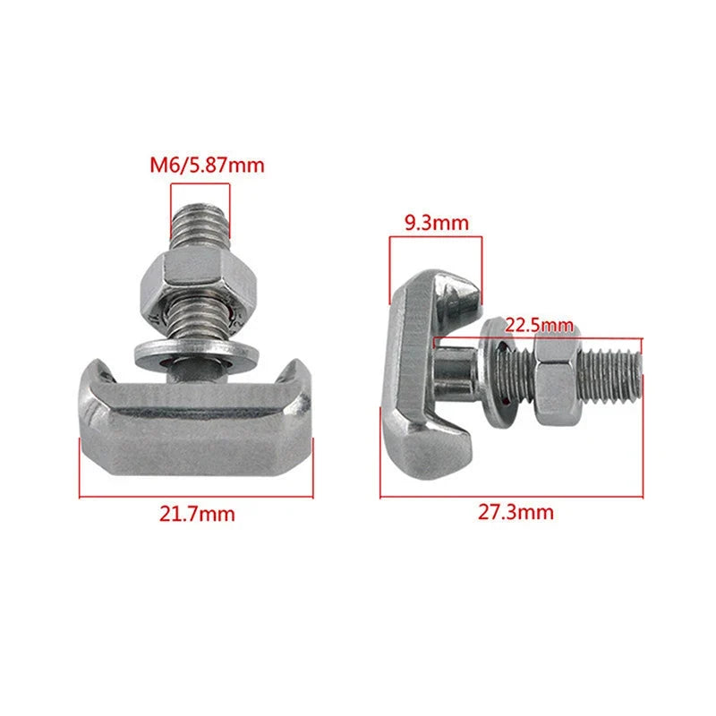 M6 Stainless Steel T-Bolt Battery Terminal Connector – 1PC