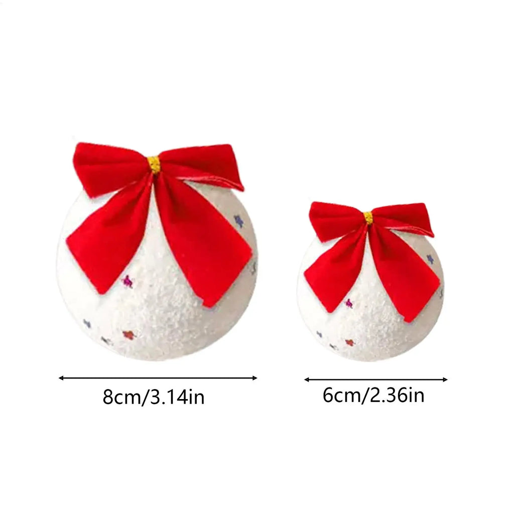 15-Piece Shatterproof Christmas Ornament Balls with Bow & Snowflake