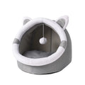 Semi-Closed Cat Cave Bed | Cozy Cotton Cat House All Seasons