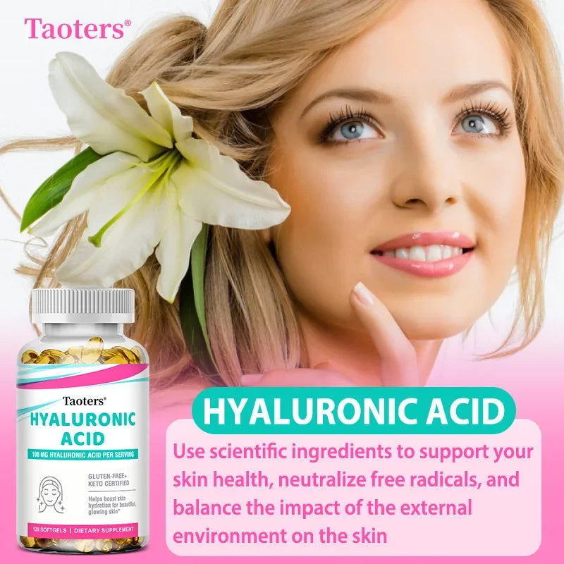 Collagen Capsules with Hyaluronic Acid & Vitamin C | Taoters