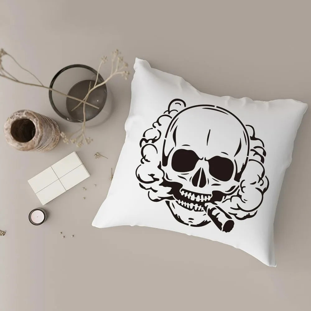 Large Skull Stencil 11.8" – Halloween Skeleton Drawing Template