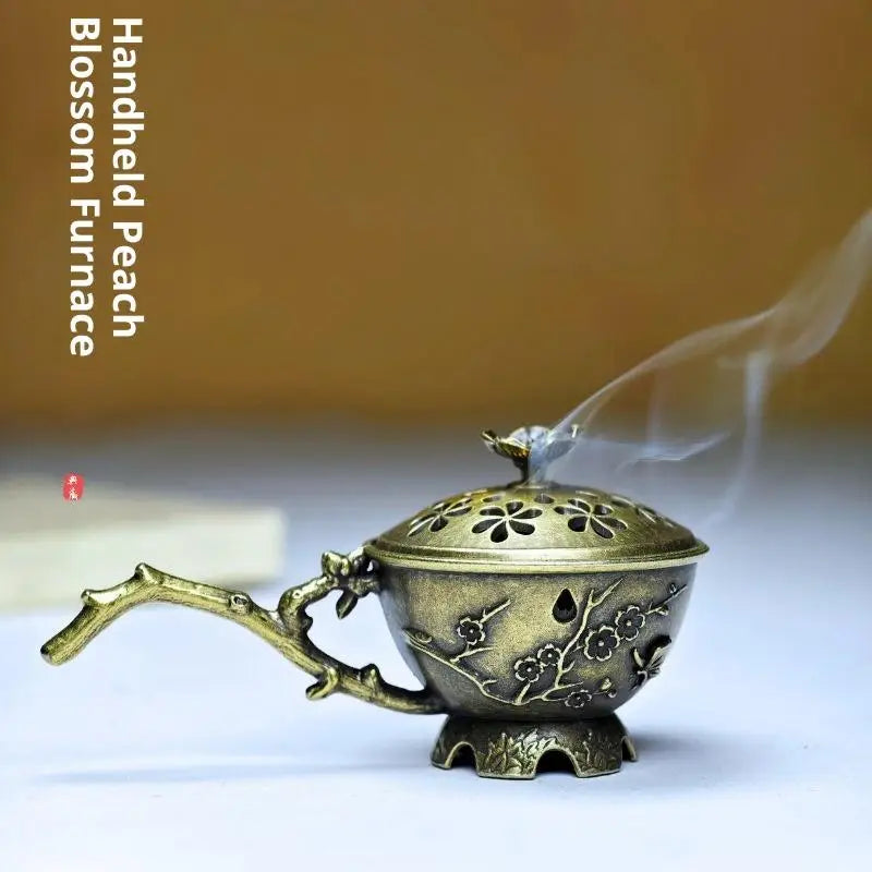 Vintage Plum Blossom Incense Holder | Zinc Alloy Burner