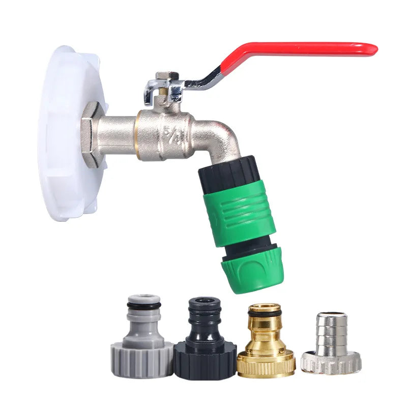 1/2" Brass Garden Faucet Tap – IBC Tank Single Outlet Valve