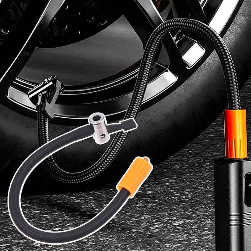 30CM Tire Inflation Hose Adapter M6 Locking Air Chuck