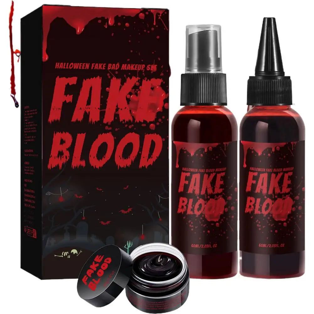 Halloween Scar Wax & Fake Blood Special Effects Makeup Kit