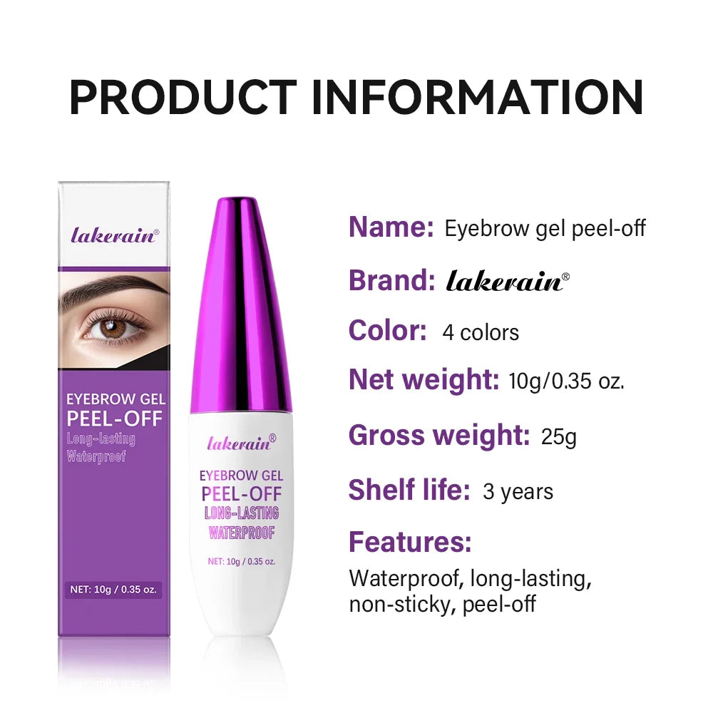 Peel-Off Eyebrow Tint Gel – Waterproof Semi-Permanent Brow Tint