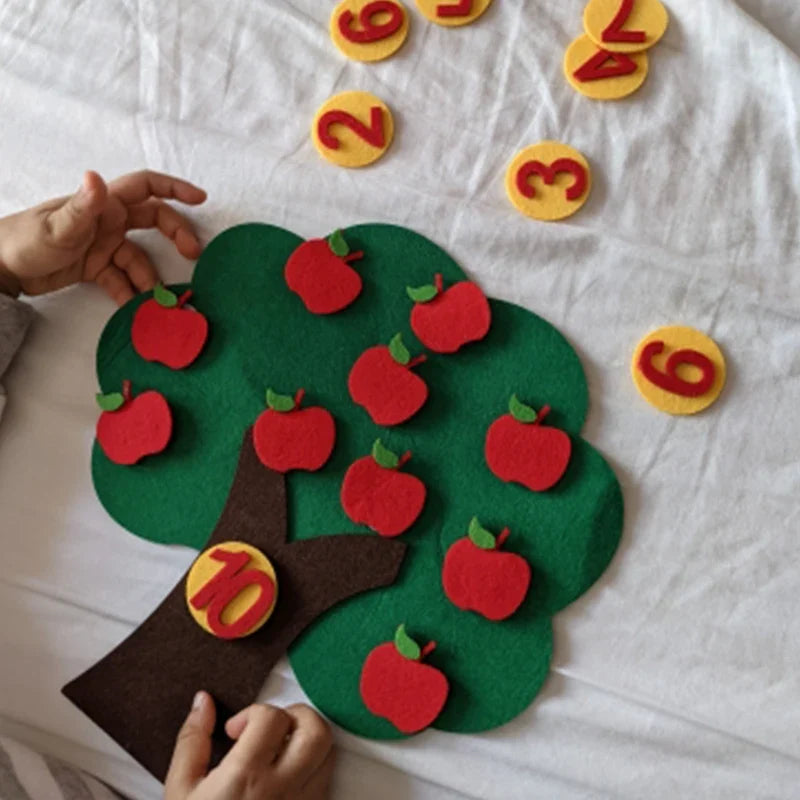Carrot Number Matching Math Toy – DIY Non-Woven Puzzle for Kids