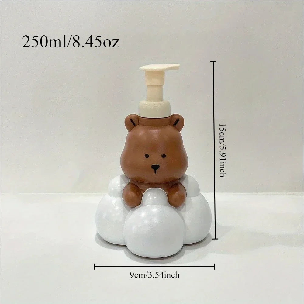 Cartoon Cloud Bear Foaming Soap & Shampoo Dispenser Bottle